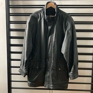 Black Military Field Coat with High Collar
